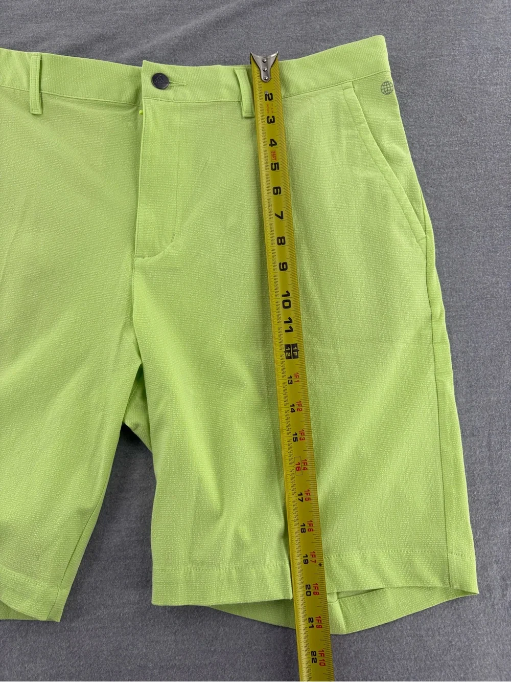 adidas Men's Neon Lime Flat Front Performance Shorts
